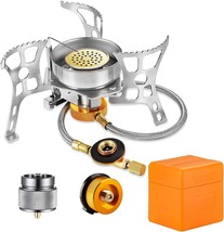 Enhancement Portable Camping Stove Burner, Windproof Backpacking Stove With - £28.37 GBP
