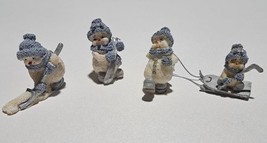 4 - Encore Collectible Snow Buddies Figurines ( 1 1/2” TO 2” TALL ) - £17.68 GBP