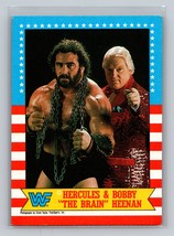 Hercules &amp; Bobby &quot;The Brain&quot; Heenan #9 1987 Topps WWF - £1.59 GBP