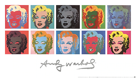 ANDY WARHOL Ten Marilyns (White Background), 1999 - £197.12 GBP