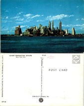 New York(NY) NYC Lower Manhattan Skyline Empire State Building Vintage Postcard - $9.40