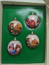Vintage 1970s Christmas Decorations Bradford Unbreakable Glass Ornaments  - £55.38 GBP