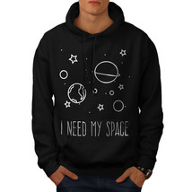 Wellcoda I Need My Space Mens Hoodie, Cosmos Casual Hooded Sweatshirt - £25.72 GBP+