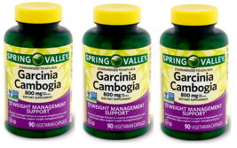 Spring Valley Garcinia Cambogia Capsules 800 mg 90 Count Weight Support ... - $19.14