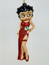 Kurt Adler 4&quot; Betty Boop~Blow Mold Christmas Ornament~Sparkling Red Gown - £11.66 GBP