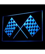 230035B Auto Racing Checkered Flag End Formula Pit Road Motor LED Light ... - $21.99