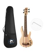 Batking Ukulele Electric Bass Neck-thru Style Without Fret Only Fret Lin... - €167,40 EUR