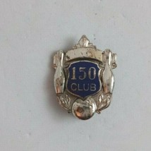 Vintage 150 Club Blue &amp; Silver Bowling Head Lapel Hat Pin - $5.45