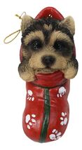 Yorkshire Terrier Yorkie Puppy In Sock Holiday Fest Christmas Ornament F... - $14.99