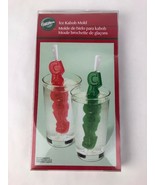 Wilton CHEERS Ice Kabob Mold Red Silicone Tray Swizzle Stick - Party Fav... - £8.75 GBP
