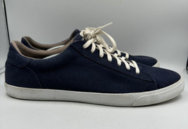 Cole Haan Grand OS 13 M C23565 Mens Navy Blue Canvas Lace Up Sneakers - $23.21