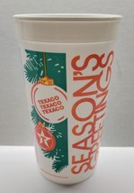 Vintage Texaco Season&#39;s Greetings Christmas Plastic 32 Oz Cup - £11.72 GBP