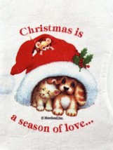 Christmas Stocking Morehead Vintage Kitty Puppy Mouse Season of Love Felt - £10.65 GBP