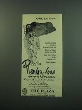 1949 The Plaza Hotel Ad - The Rendez-vous of the Plaza - £14.78 GBP