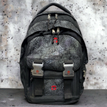 Take It Easy Backpack Converting Rolling Laptop Slot Black Spider Themed German - $37.95