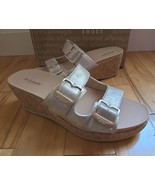 Dr. Scholl&#39;s Cali Breeze Women&#39;s Light Gold Platform Wedge Sandals Sz 10... - $737.56 MXN