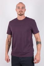 Vince Men&#39;s All Cotton Garment-Dyed Solid Crewneck T-Shirt Wild Plum-Medium - $39.99