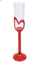 Valentines Day Heart Champagne Flute. - 10.26&quot; x 2.57&quot; x 2.57&quot; - £7.69 GBP