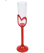 Valentines Day Heart Champagne Flute. - 10.26&quot; x 2.57&quot; x 2.57&quot; - £7.77 GBP