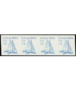 2134a MNH XF 14¢ Ice Boat Imperforate Strip of 4 ERROR Cat $160.00  Stua... - $110.00