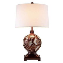 Brown Metallic Mosaic Design Table Lamp - $395.95