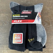 Dickies Size 12-15 Big and Tall Mens Dri Tech Crew Work Cushion Socks 6 Pairs  - £15.20 GBP