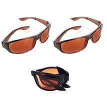 HD Vision As Seen on TV Fold Aways Stylish Design Sunglasses Deluxe- 2 Pack (1-B - £15.81 GBP