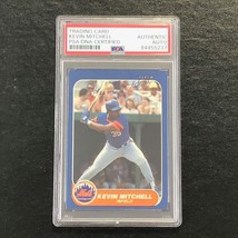1986 Fleer Update #U-76 Kevin Mitchell Signed Card PSA Slabbed Auto Mets - £39.04 GBP