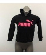 Puma Hoodie Girls Medium Black w/Pink Cat Logo Long Sleeve Hooded Sweats... - €6,87 EUR