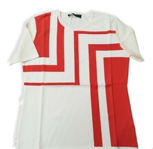 Women&#39;s Sweater Summer short Sleeve White Geometric Design Roberta Pucci... - £58.42 GBP