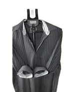 JAMES TATTERSALL London Mens Long Sleeve Black Gray White Dress Shirt Si... - $21.87 CAD