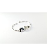 Sterling Silver Bracelet - Black and White Seeds - £75.51 GBP