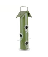 Outdoor Patio Garden 6-Perch Olive Green Metal Tube Bird Feeder - $120.58 CAD