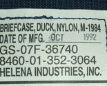 USN US Navy blue nylon duck briefcase laptop bag Helena Ind Oct 1992 UNI... - $40.00