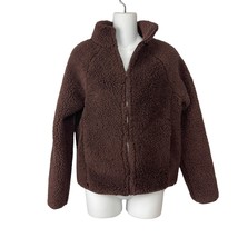 Double Zero Brown Size Small Super Soft Brown Teddy Bear Fleece Jacket NWT - £14.77 GBP