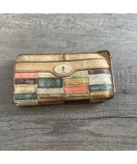Fossil Wallet Women Brown Multicolor Leather Color Block - $28.91 CAD