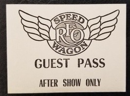 Reo Speedwagon - Vintage Original 1979 Concert Cloth Backstage Pass - £19.66 GBP