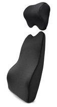 Tektrum Orthopedic Lumbar Cushion &amp; Headrest Neck Pillow Kit for Car Sea... - £31.93 GBP