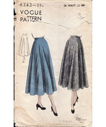 Vintage 1940s Vogue 6343 Circular Skirt - £12.56 GBP