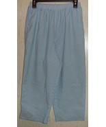 EXCELLENT WOMENS Southern Lady BLUE &amp; WHITE STRIPE SEERSUCKER CAPRIS  SI... - €20,26 EUR