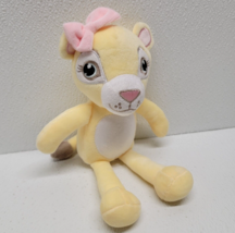 HB Hudson Baby Plush Lion Girl Pink Bow Yellow Stuffed Animal Soft Toy 10&quot; - $14.79