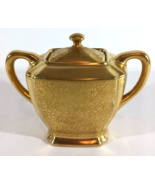 ARZBERG Gold SUGAR BOWL w Lid ARZ209 Germany - $13.02 CAD