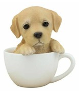 Ebros Realistic Adorable Labrador Puppy Teacup Statue 5.5&quot; Tall Pet Pal - €28,61 EUR