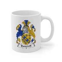 Bancroft Coffee Mug Coat of Arms Family Crest (11oz, 15oz) - £11.11 GBP+
