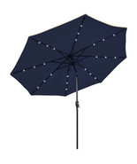 9 Feet Solar LED Lighted Patio Market Umbrella Tilt Adjustment Crank Lif... - $195.56 CAD