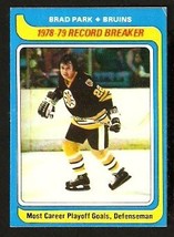 Boston Bruins Brad Park Record Breaker 1979 Topps Hockey Card #164 VG/EX - £0.59 GBP