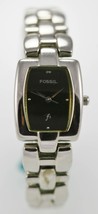 Fossil F2 Reloj Mujer Inoxidable Acero Plateado Resistente Al Agua Batería Negro - £27.80 GBP