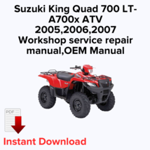Suzuki King Quad 700 LT-A700x ATV 2005,2006,2007 Workshop service repair... - $27.30 CAD