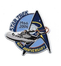 Star Trek 40th Anniversary 1966-2006 Classic TV Enterprise Embroidered Patch NEW - £6.28 GBP