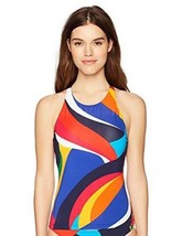 Nautica Womens High-Neck, Adjustable Tankini Top, Size Large - £30.37 GBP